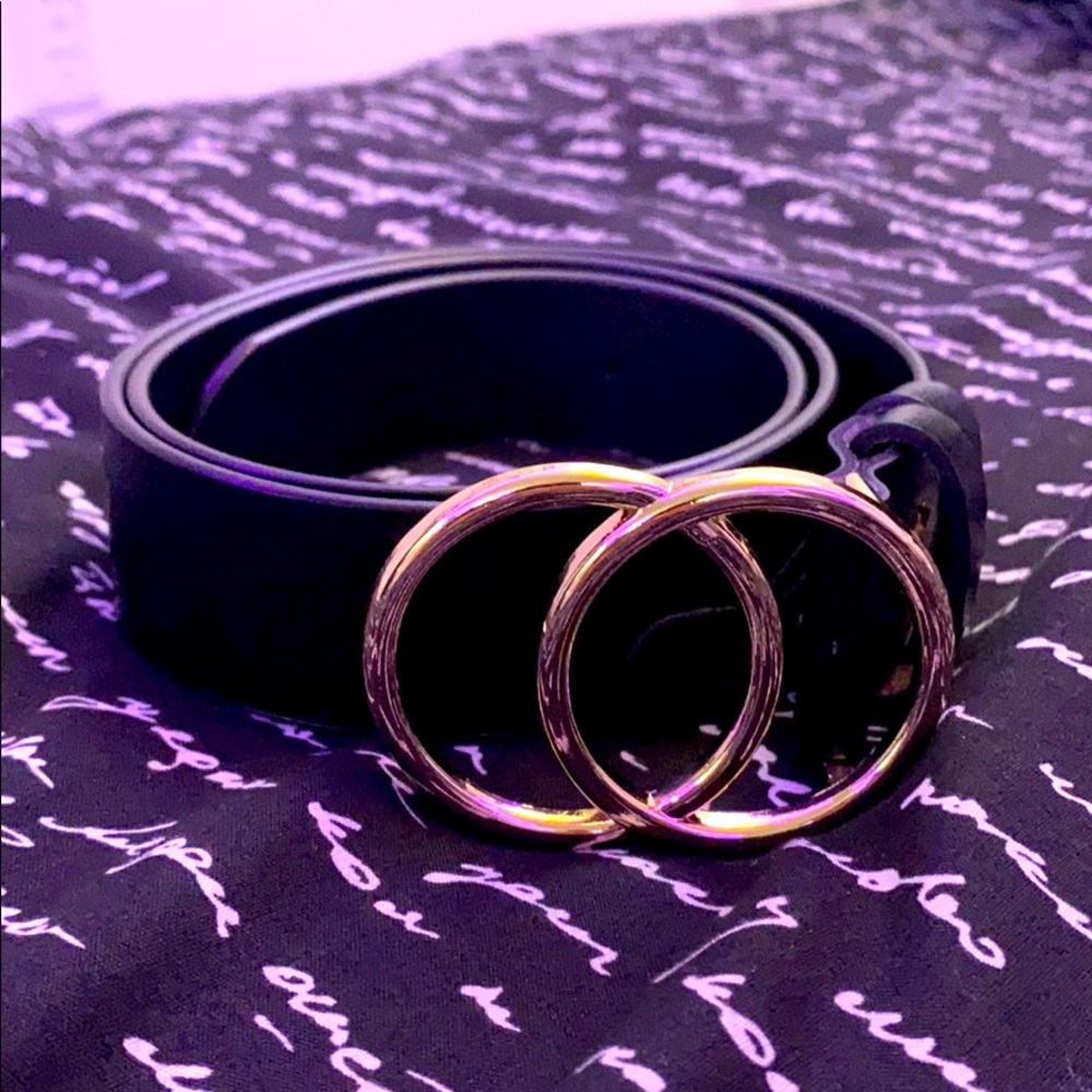 double gold ring belt